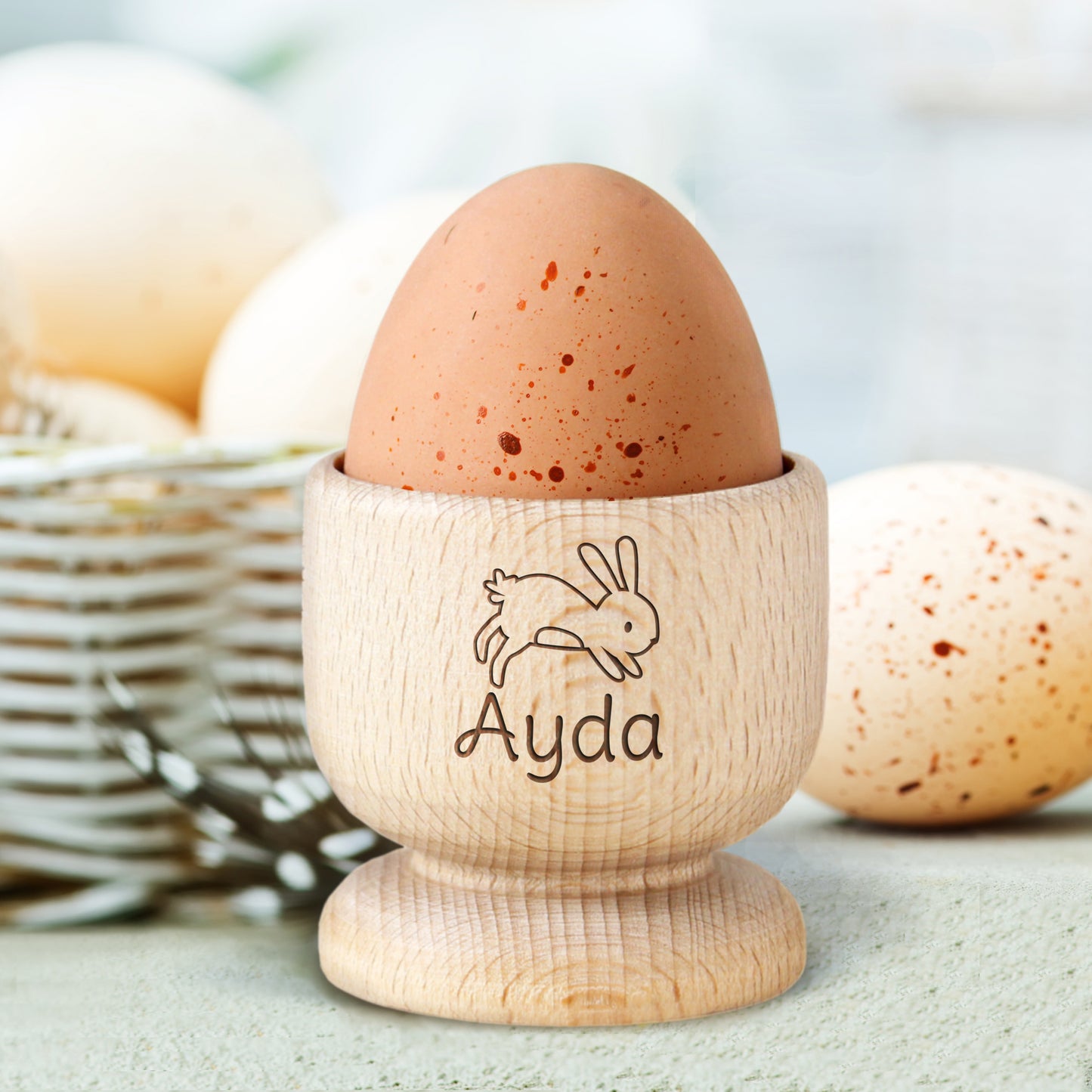 Wooden egg cup