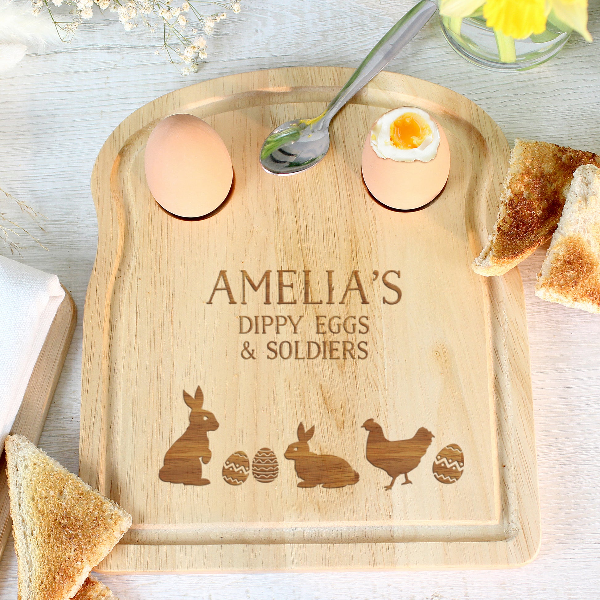 Egg cup breakfast board