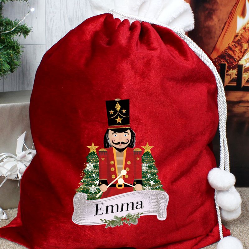 Personalised Nutcracker Red Sack