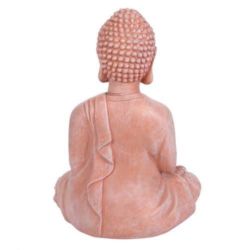 Terracotta Effect 52cm Sitting Garden Buddha