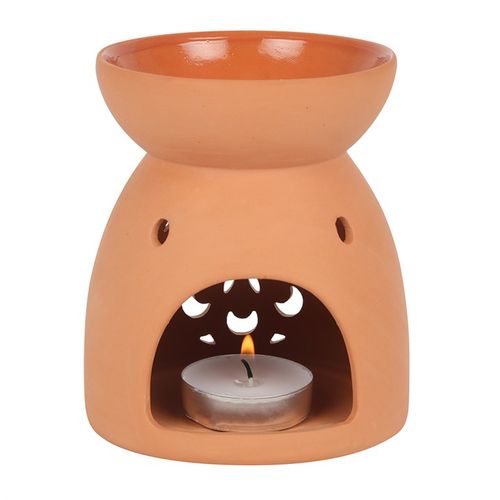 Floral Cutout Terracotta Effect Oil Burner