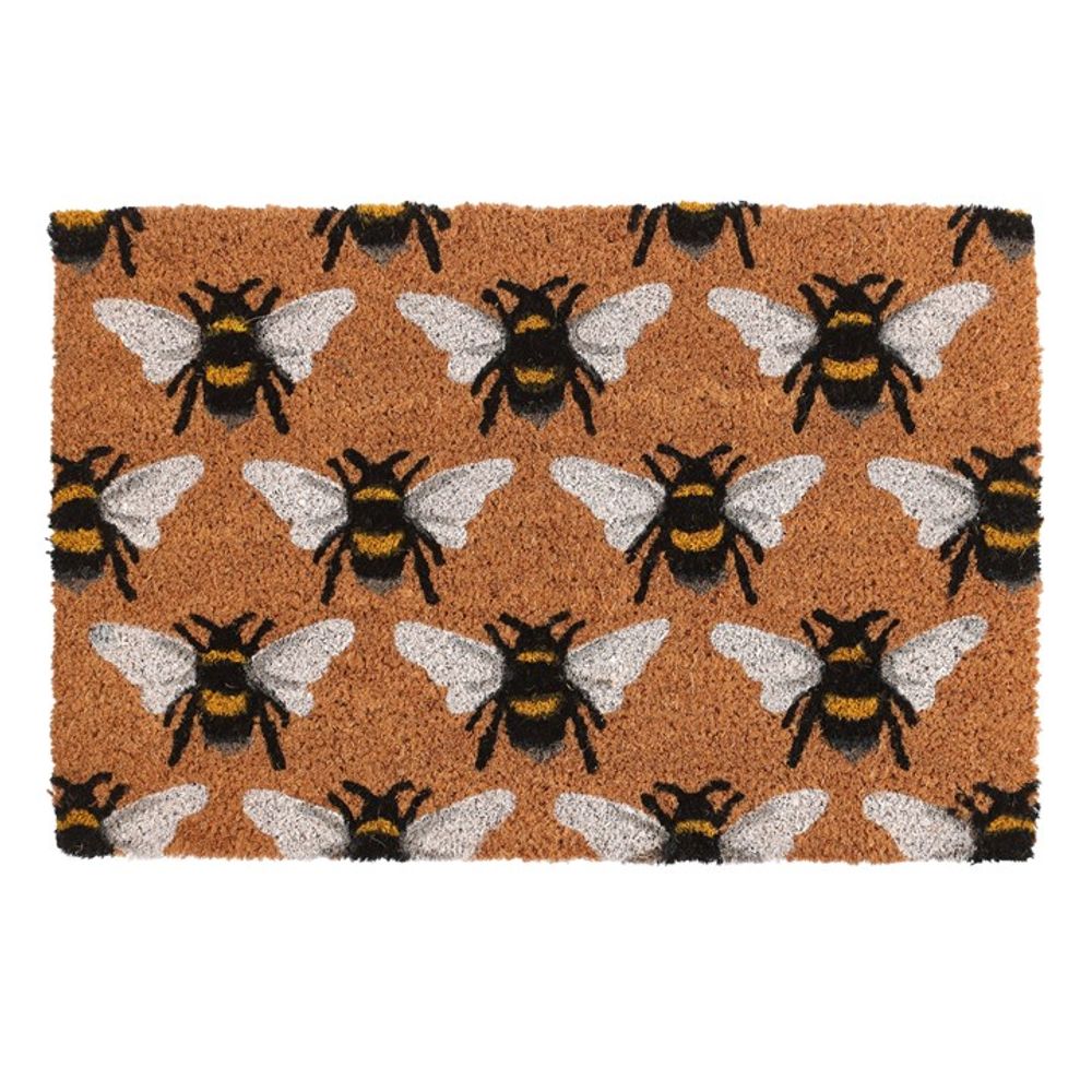 Natural Bee Print Doormat