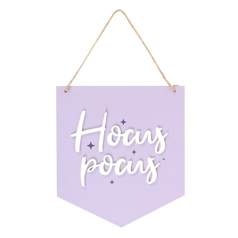 Purple Hocus Pocus Hanging Sign