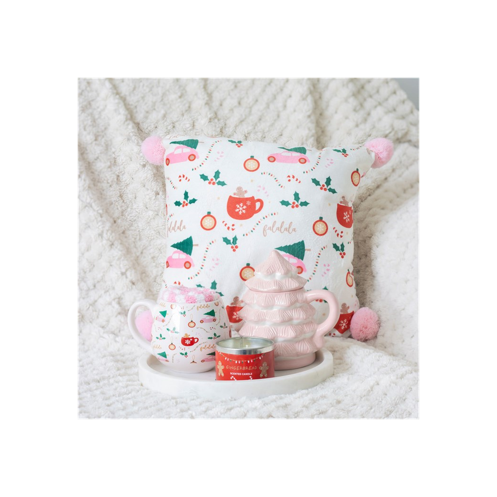 Pink Christmas Tree Shaped Mug