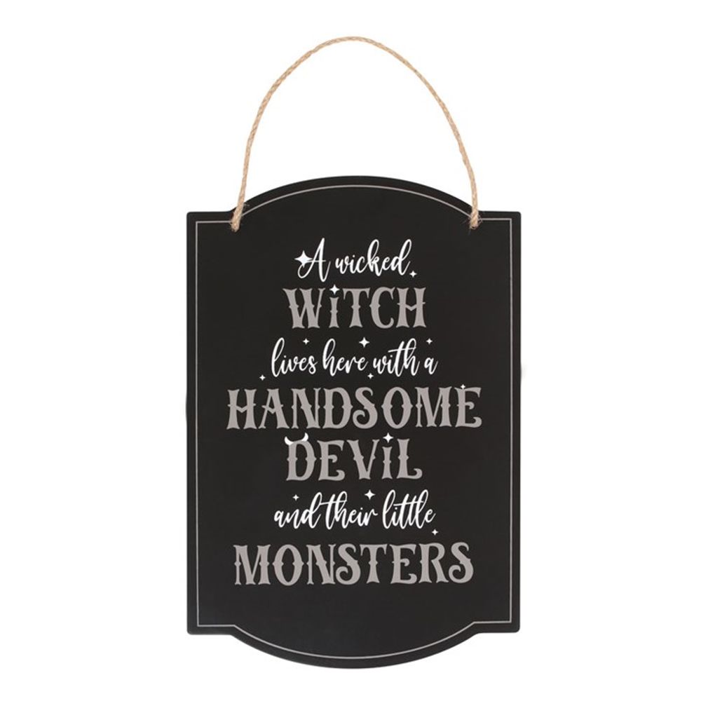 Wicked Witch Family Hanging Sign