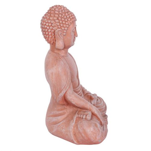 Terracotta Effect 52cm Sitting Garden Buddha