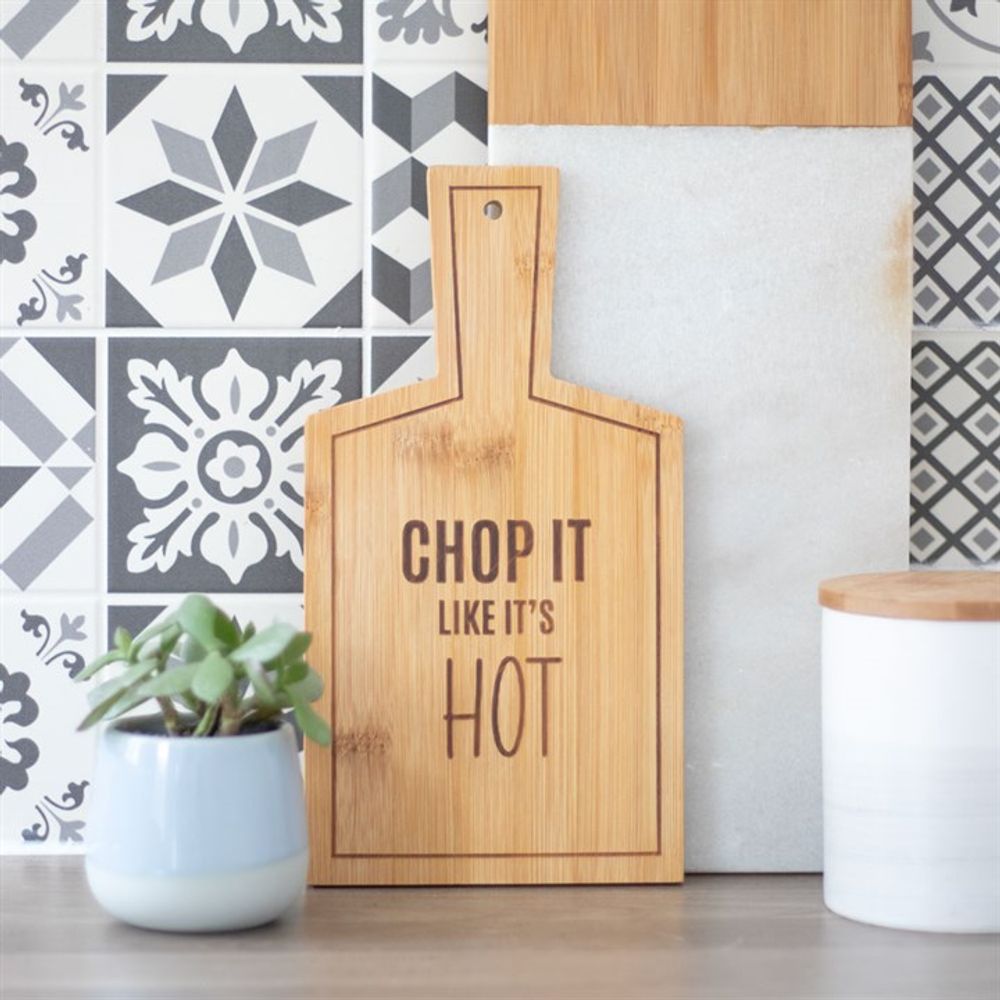 Chop It Like It's Hot Bamboo Serving Board