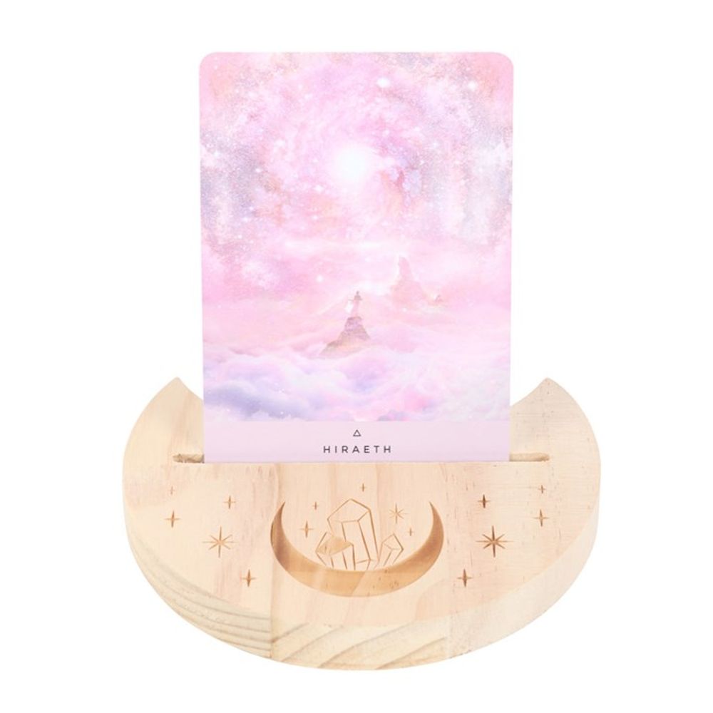 Natural Crystal Crescent Moon Tarot Card Stand