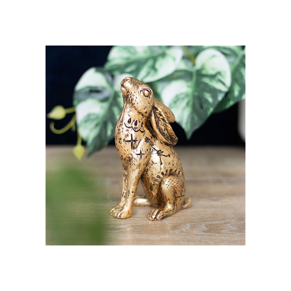 13cm Resin Midnight Hare Ornament