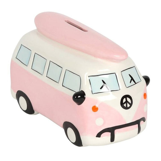 Pink Campervan Money Box